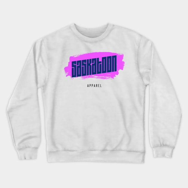 Saskatoon Apparel Paint Design Crewneck Sweatshirt by Stooned in Stoon